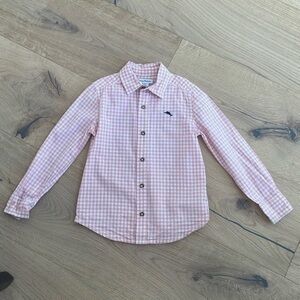 Tommy Bahama Boys size S (5/6) gingham button down dress shirt